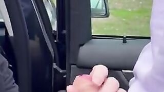 Amateur vehicle fellatio