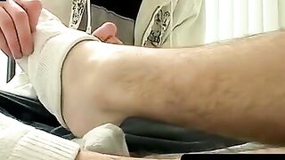 ToesXXX.com - Twinks' foot intertwining and cock stroking session