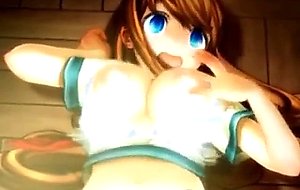 D futanari fucks busty teen