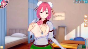 Intimate Moments in Koikatsu! Explore the Fantasy with Ibaraki Hanaogi - Big Breasts and Engaging Gameplay!