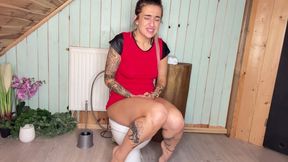 Before party, in the bathroom, watered-down brownies! wmv