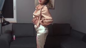 Hairy and Stockinged Cunt Dildoed: Part 1