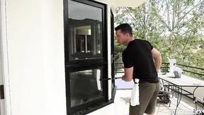 ”Inked blonde Sarah Jessie pounded while her hubby watches”