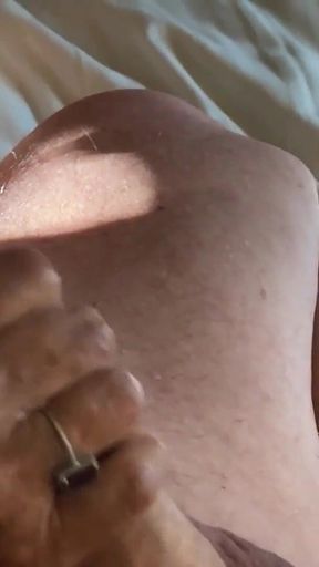 Mature Gives Handjob Then Gets Feet Covered in Cum