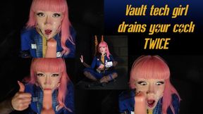 FALLOUT: Vault Tech Girl Drains your Cock TWICE!