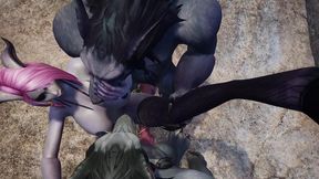 draenei has a threesome with werewolves - warcraft porn parody