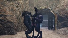 draenei has a threesome with werewolves - warcraft porn parody