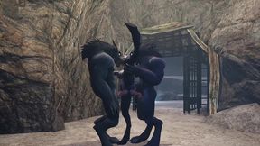 draenei has a threesome with werewolves - warcraft porn parody