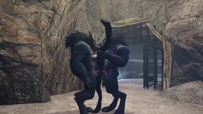 draenei has a threesome with werewolves - warcraft porn parody