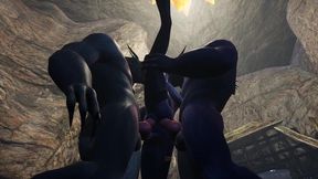 draenei has a threesome with werewolves - warcraft porn parody