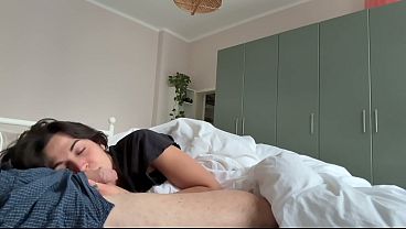 Brunette amateur GF gets fucked hard and covered in cum