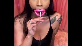 Slut with Oral Fixation Loves Lollipops