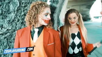 Blake Blossom Begs for Rough Public Fucking as Harley Quinn in Joker Cosplay Scene