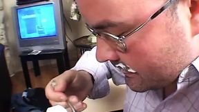 Muscular man and voluptuous lady have poolside sex with notes taken