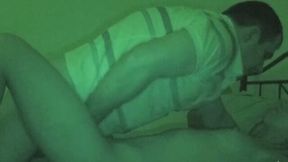 Awesome sex with a teen hot chick in the dark bedroom