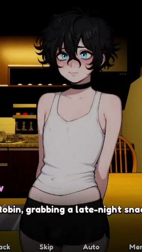 my femboy roommate with huge cock and big ass foot massage- gameplay   Clip 2
