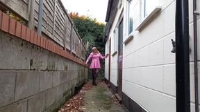 Crossdresser Gina Pissing in PVC