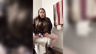 STEP SISTER grinding ROUGH against toy and CUMMING TWICE for daddy
