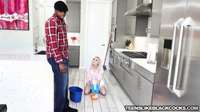 TEENS LOVE BLACK COCKS 18yo maid Chloe Temple fucking boss big black dick after blowjob