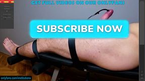 Helpless E-Stim. He Goes Crazy on the Edge. Cock Bouncing and Twitching. No Cum.