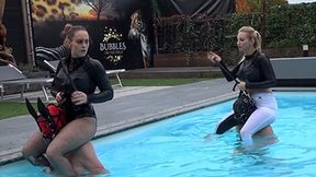 Shoulder Ride Practice in the pool - Part One - 1 - HD