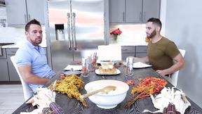 ”Delicious Phoenix Marie doing her duty with a hand on his shaft”