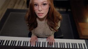 Student with no panties makes music for teacher's pleasure &#x00A6; FACE FISTING &#x00A6; PIANO LESSONS