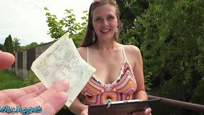 Sex for money with hairy busty MILF Riddy