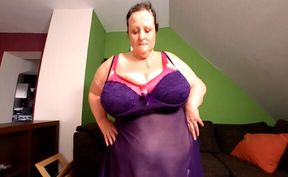 Sharon's Purple Lingerie Stripe
