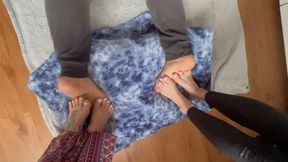 Couples Foot Walking Therapy w Vanessa Rain, Lana Blade | Barefoot Sole Walk Foot Massage | Footsies Fantasy Factory