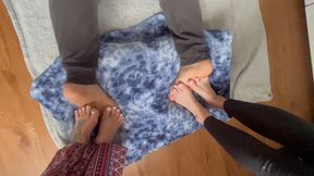 Couples Foot Walking Therapy w Vanessa Rain, Lana Blade | Barefoot Sole Walk Foot Massage | Footsies Fantasy Factory