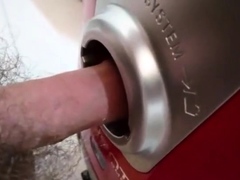 The vacuum cleaner hole and cumshot inside