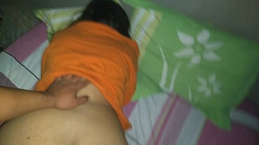 I rushed to my teen neighbor's house because she needs to eat cum and a face mask