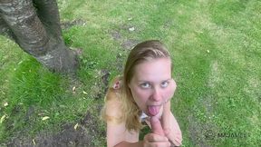 hot outdoor fuck with creampie!!!