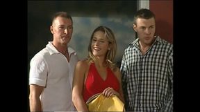 Two Amazing MILFs with Hairy Pussy Ass Fucked and Cummed on Huge Tits by Two Big Vintage Cocks