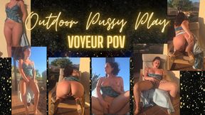 Evening sun masturbation