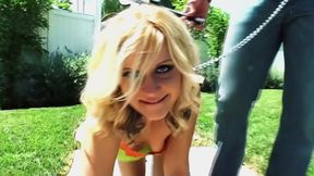 Aaralyn Barra Stuffs Her Mouth with Multiple Cocks in Wild Gangbang