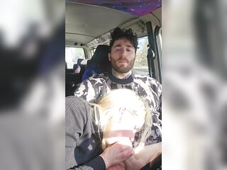 Car bj glad tasty cum in mouth