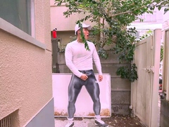 Tattooed Gay Cant Hide Horniness Outdoor