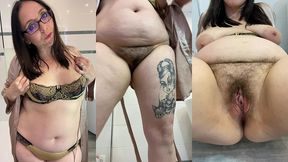 dans ma salle de bain je te chauffe avec ma chatte bien ouverte bon petit dej ! ...
