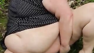 Bbw outside dildo tease by WildChyld