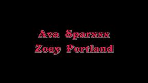 zoey portland and ava sparxxx lesbian masturbation session