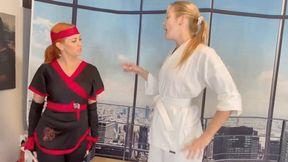 Karate Girl VS Ninja Warrior FREEZE REMOTE - SUNNIE SOLEIL & VIKA RUSLANOVA HIDEF