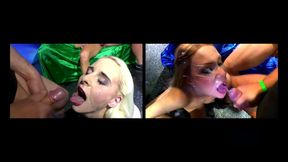 Jerk off and Suck Until the Bitte End - She Can't Get Enough - 20 Men Finish Her off