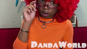 Slutty Ebony in Velma cosplay sucks BBC