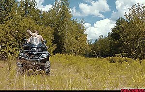 Ace serves blowjob in the middle of the woods