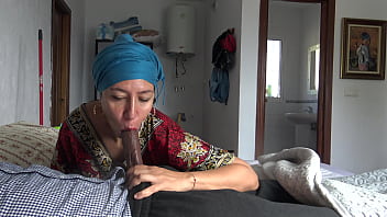 A Turkish hotel maid is NOT SCARED when AMERICAN SOLDIER shows his big black cock