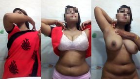 Desi Big Boobs Girl Removing Saree &amp; Showing Boobs &amp; Armpit