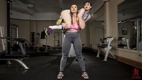 Going the Extra Mile: Strict Trainer Dominates Lesbian Gym Slut