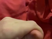 Wanking but look how much pre-cum